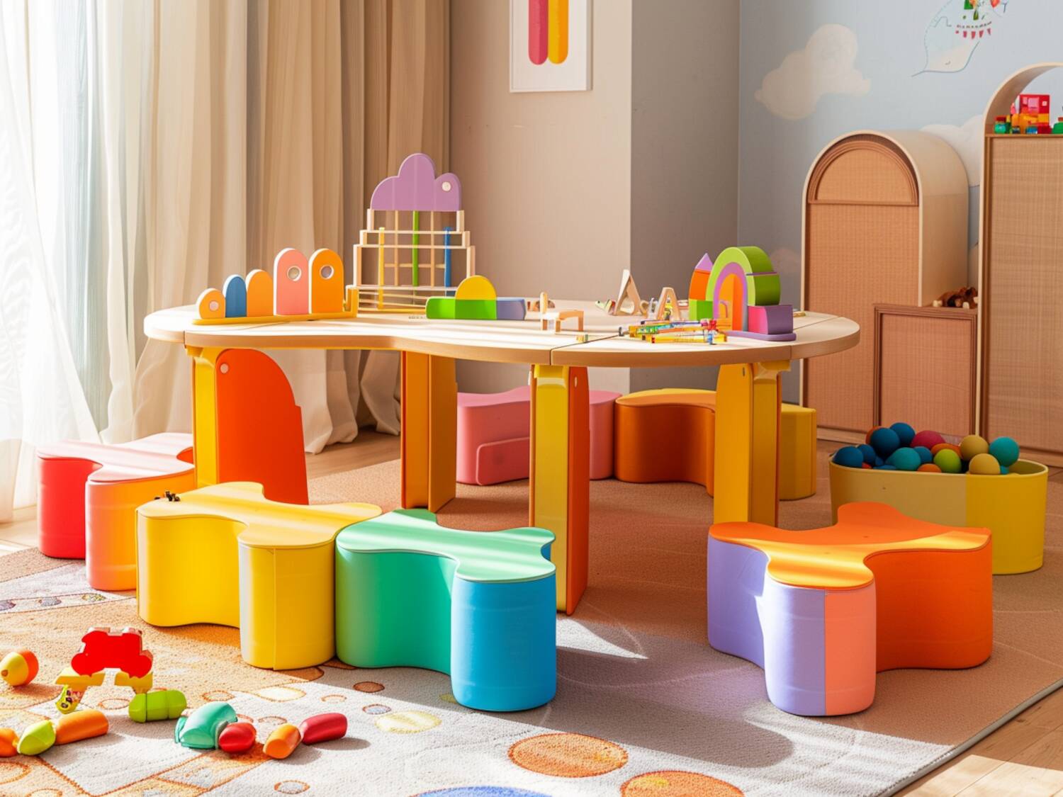 Jakie są zalety stolików modułowych dla dzieci