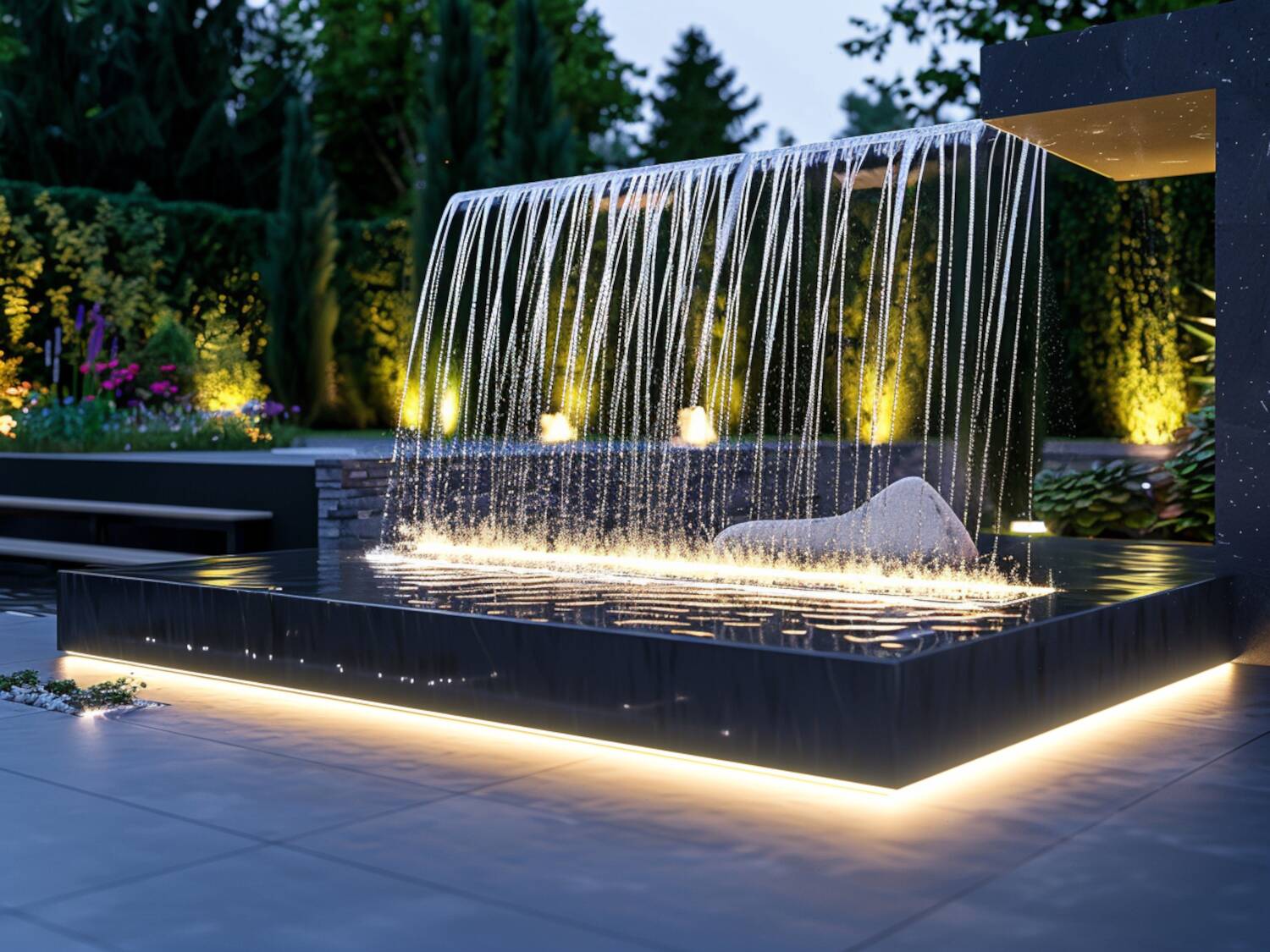jakie oświetlenie LED wybrać do ogrodów z fontannami